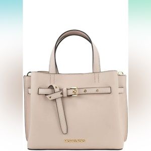 Michael Kors Emelia Pebbled Leather Satchel with matching card wallet
